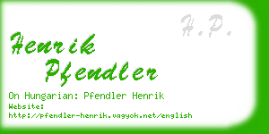 henrik pfendler business card